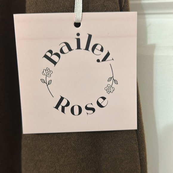 Bailey Rose Brown Relaxed Fit Joggers size medium elastic waist pockets thick - Picture 5 of 9